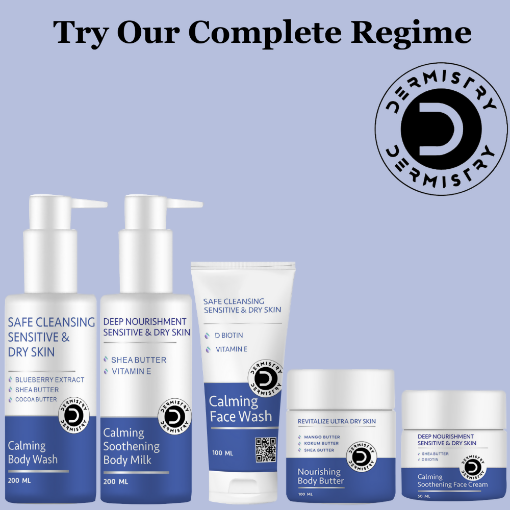 Dermistry Sensitive & Dry Skin Care Deep Nourishment Calming Soothing Face Cream Shea Butter Biotin - Grab2buy