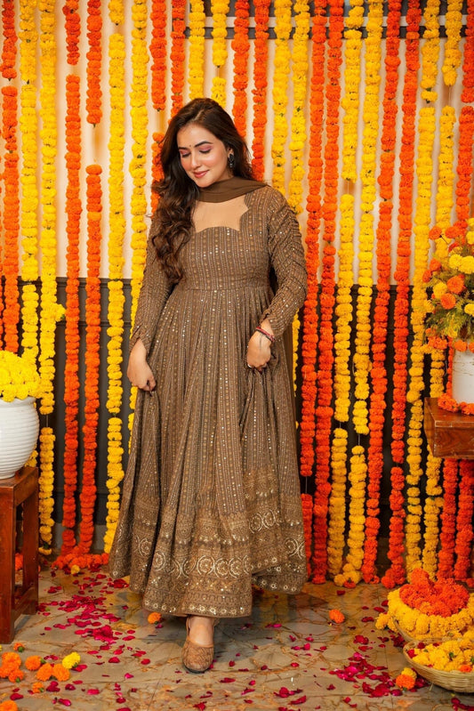 Yash Enterprise Night Star Embroidered Georgette Suit Set Grab2Buy Yash Enterprise Grab2Buy