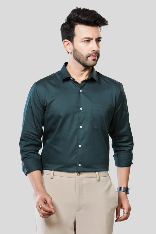Jonesburg Men's Solid Slim Fit Formal Shirt