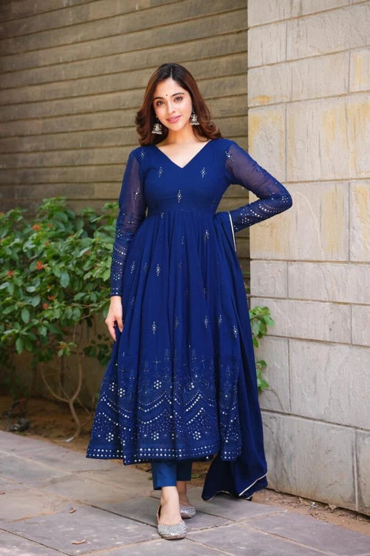 Yash Enterprise Whispering Breeze Georgette Embroidered Suit Set Grab2Buy Yash Enterprise Grab2Buy