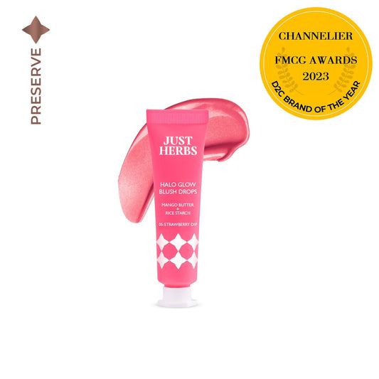 Strawberry Dip: Halo Glow Blush Drops with Mango Butter & Rice Starch