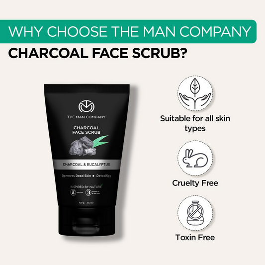 The Man Company Charcoal Tan Removal Face Scrub Grab2Buy The Man Company Grab2Buy