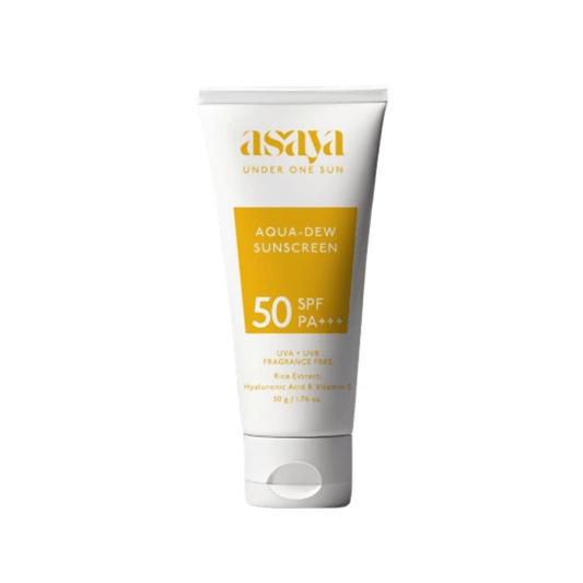 Asaya Aqua Dew Sunscreen SPF 50 PA+++ With Rice Extract For All Skin Types Grab2Buy Asaya Grab2Buy