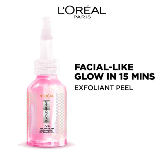 L'Oreal Paris Glycolic-Bright Anti Dark Spot Exfoliant Peel 15% Aha + Bha + Pha + Niacinamide