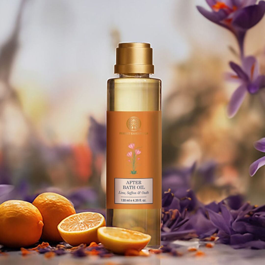 Forest Essentials After Bath Oil Lime Saffron & Oudh - Distacart