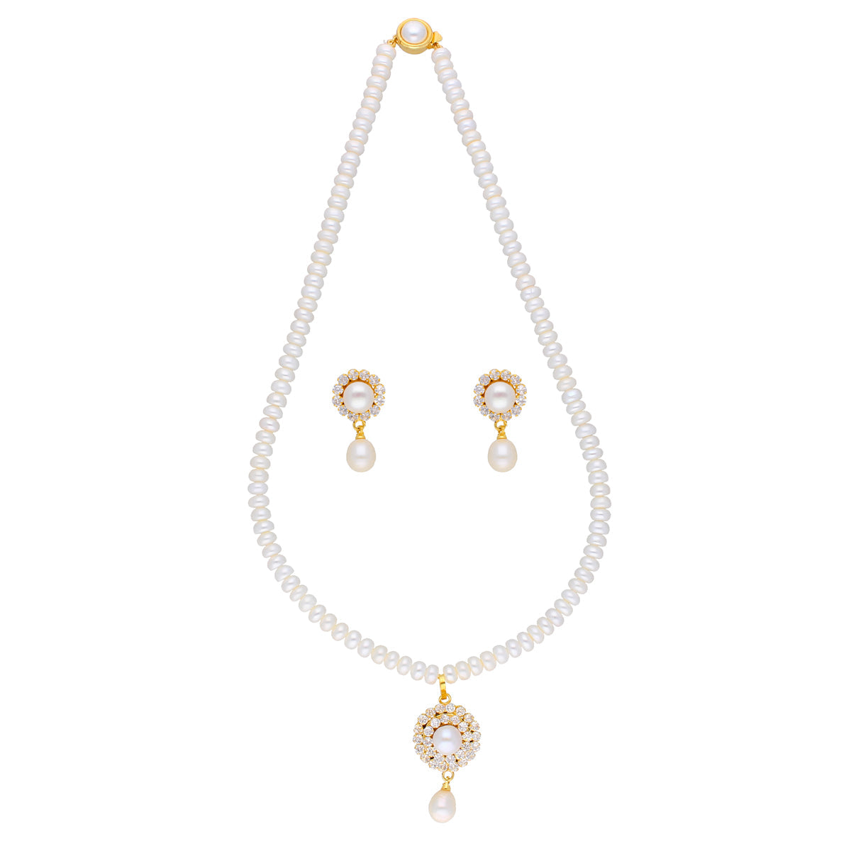 J Pearls Royal Pearl Set - Real Pearl Jewelry - Grab2buy