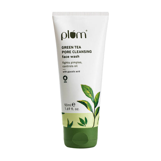 Plum Green Tea Pore Cleansing Face Wash With Glycolic Acid - Fights Acne & Oil For Clear Skin - Grab2buy
