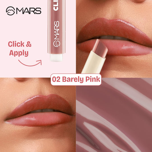 MARS Cosmetics Click Stix Gloss Lip Balm - 02-barely Pink