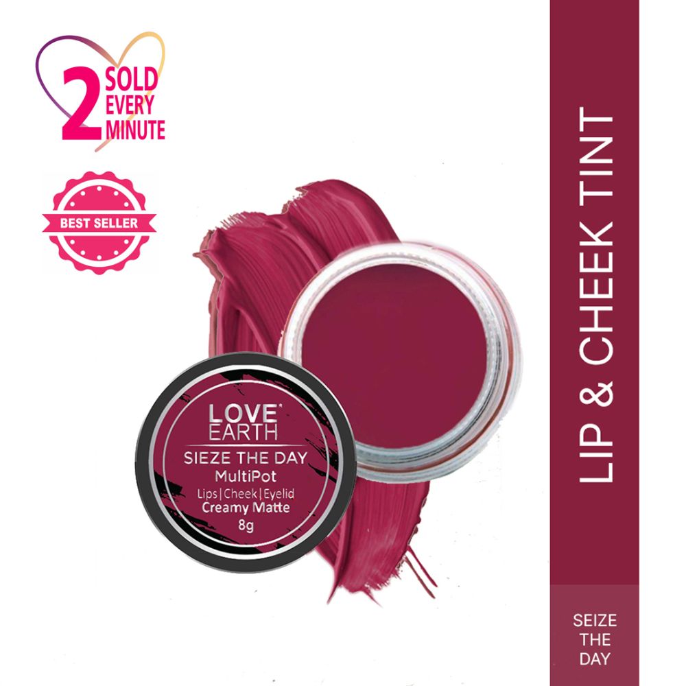 Love Earth Lip Tint & Cheek Tint Multipot-Sieze The Day - Grab2buy