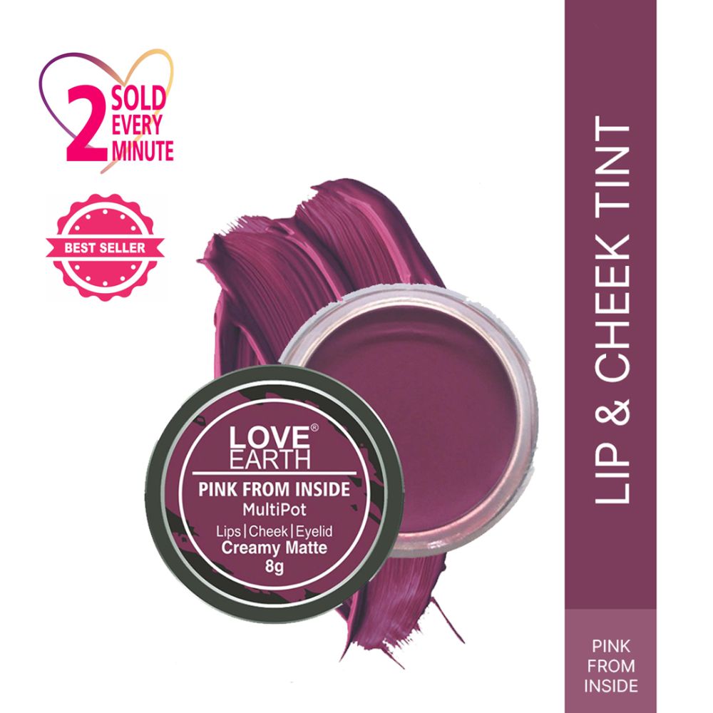 Love Earth Lip Tint & Cheek Tint Multipot - Pink From Inside - Grab2buy