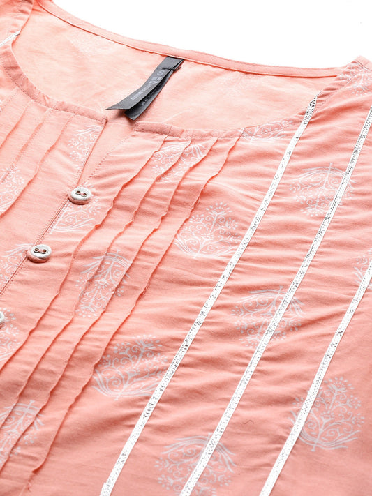 HERE&NOW Ethnic Motifs Printed A-Line Kurta