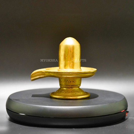 Brass Shivling - Sacred Symbol of Lord Shiva's Cosmic Energy - 1
