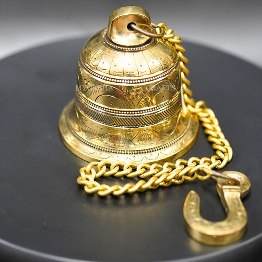 Nostalgic Echoes Antique Hanging Bell: Vintage Delight for Homes - 1