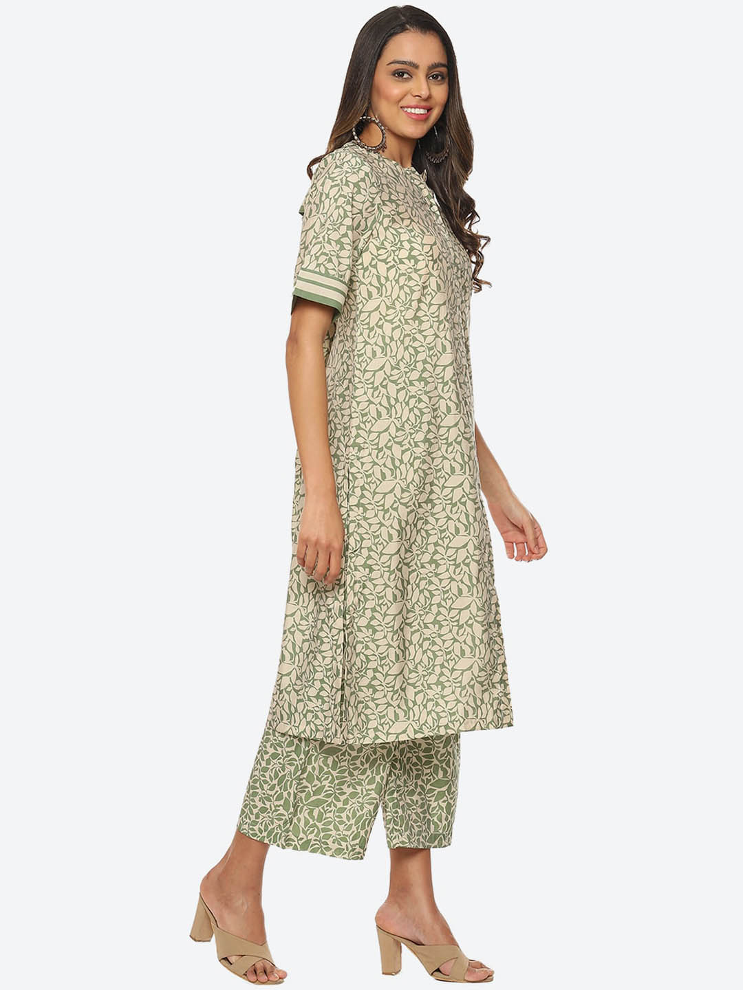 Biba Women Floral Printed Kurta with Trousers - Grab2buy