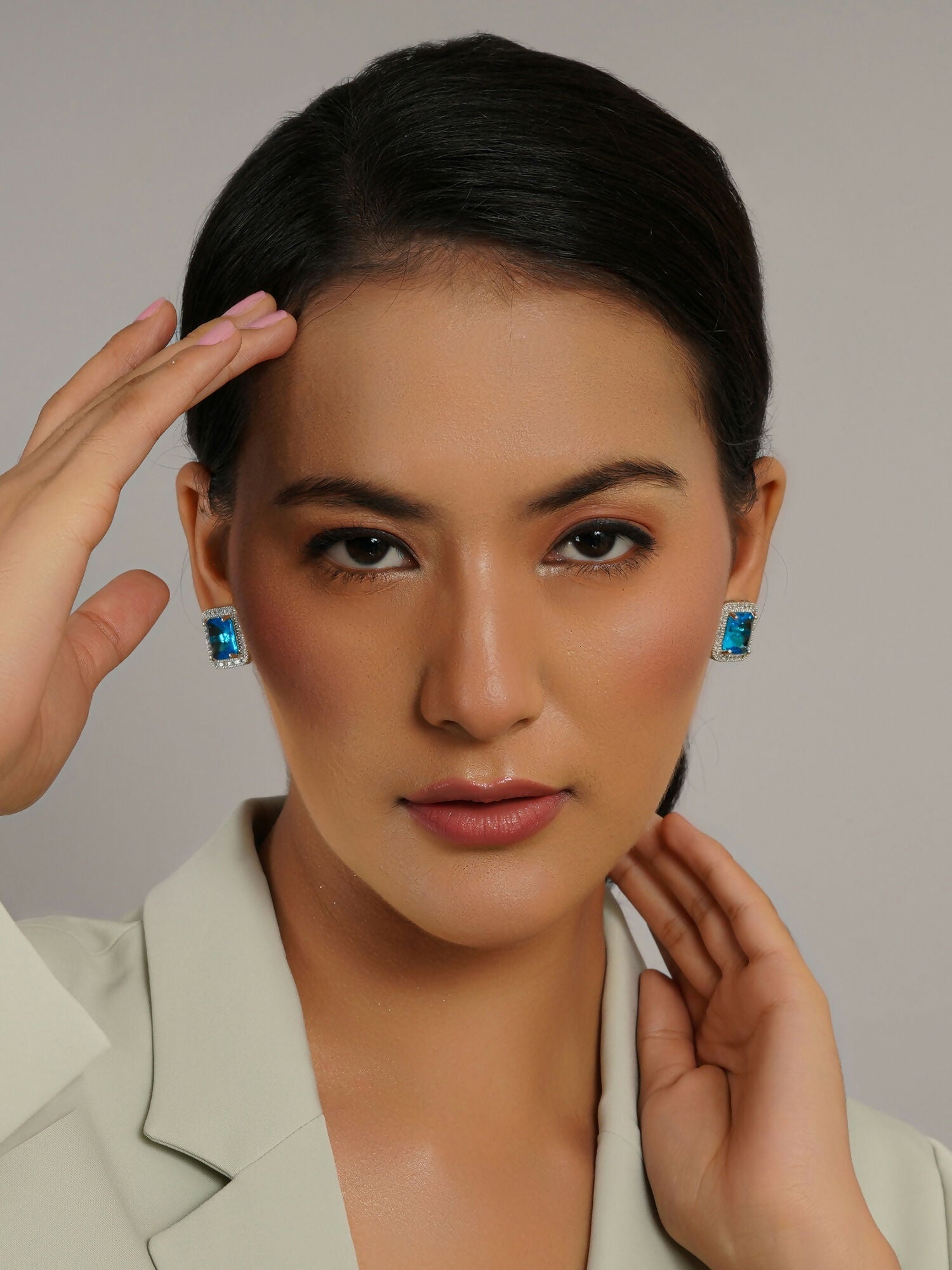 stone stud (sky blue) - Ruby Raang - Grab2buy
