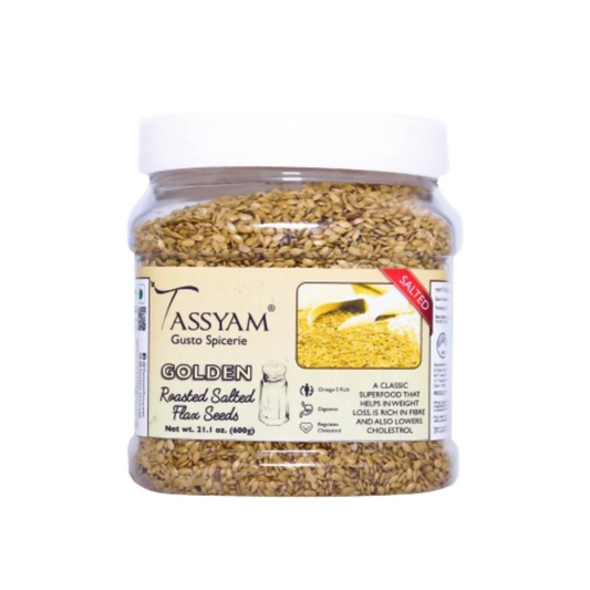 Tassyam Organics Roasted Salted Golden Flax Seed