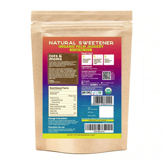 Tots and Moms Organic Palm Jaggery Sweetener - Grab2buy