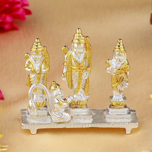 Estele Gold-Polished Spiritual Ram Darbar|God Ram,Laxman,Sita & Hanuman Idol for Home/Car Décor | Grab2Buy