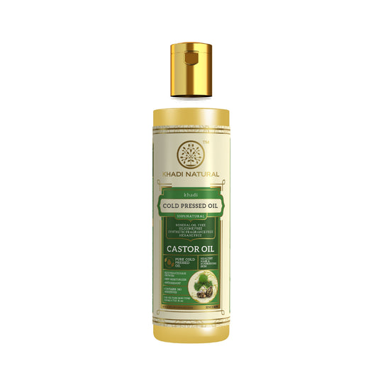 Khadi Natural Castor Cold Pressed Oil - 100% Natural - 210ml