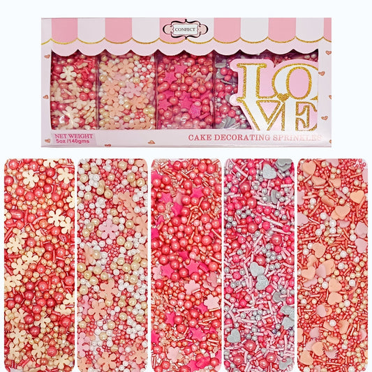 Confect Valentine Sprinkles | 15 Edible Decoration for Baking & Dessert Grab2Buy Confect Grab2Buy