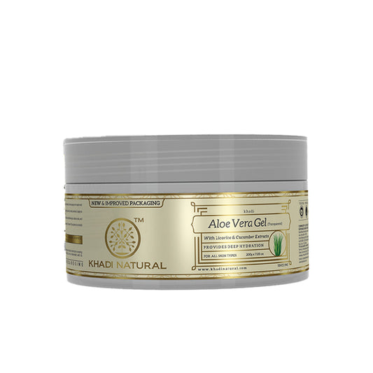 Khadi Natural Aloevera Gel with Liqorice & Cucumber Extracts - 200gm