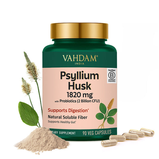 Psyllium Husk 1820mg with Probiotics (2 Billion CFU)