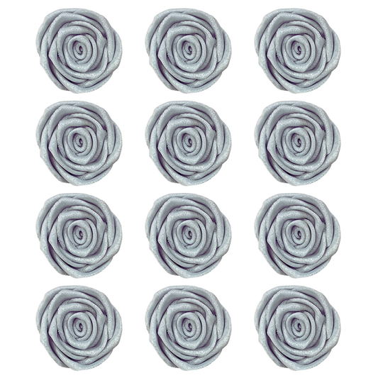 Confect Silver | Edible Metallic Sugar Roses Topper