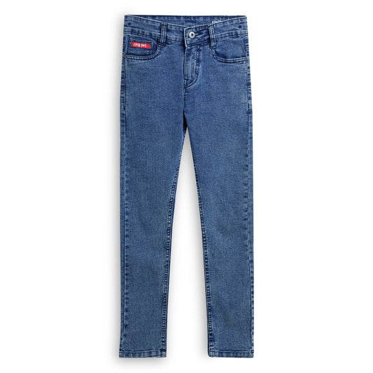 Chilins Boys Slim Mid Rise Cotton Confortable Blue Jeans