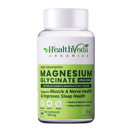 Health Veda Organics Magnesium Glycinate Capsules
