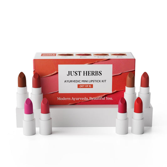 Herb Enriched Ayurvedic Lipstick Micro-Mini Kit - 8 shades