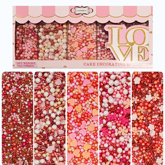 Confect Valentine Sprinkles | 10 Edible Decoration for Baking & Dessert Grab2Buy Confect Grab2Buy
