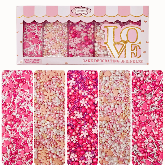 Confect Valentine Sprinkles | 14 Edible Decoration for Baking & Dessert Grab2Buy Confect Grab2Buy