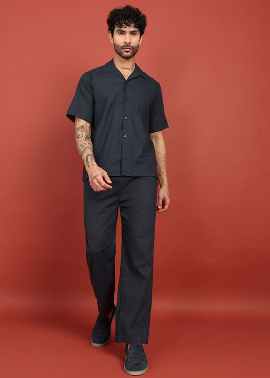 Fabmade Midnight Ease Shirt & Trouser Co-Ord Set