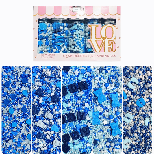 Confect Boys Baby Shower Sprinkles | Gender Reveal Sprinkles | Edible Sprinkles Assorted