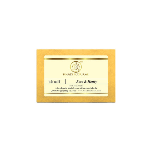 Khadi Natural Rose & Honey With Rose Petals Soap - 100gm