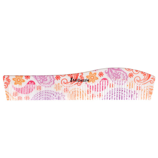 MiDazzle 360 Floral Dual Teeth Comb - Large