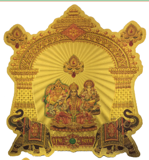 Stickerbazaar Micro Golden Mandir Big Sticker | Grab2Buy