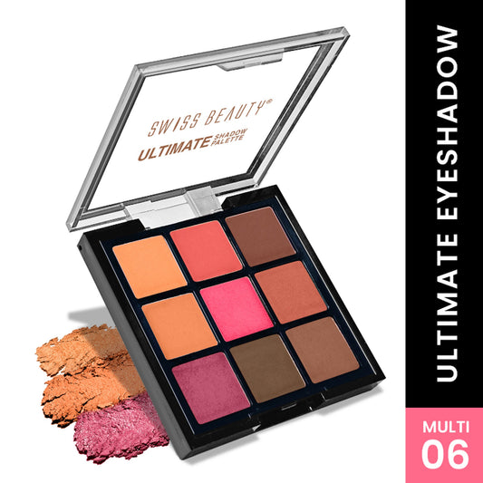 Swiss Beauty Ultimate 9 Pigmented Colors Eyeshadow Palette - 6