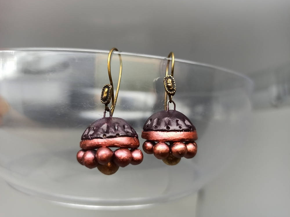 Terracotta Beautiful Boho Style Jhumkas