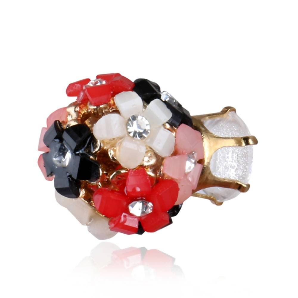 Trendoo Jewelry Gold Plated Stylish Fancy Party Wear Multi Color Studs