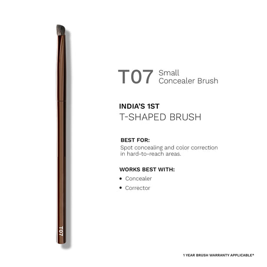 PAC Studio T07 Small Concealer Brush - Precision Tip for Spot Concealing, Eyeshadow Application & Blending