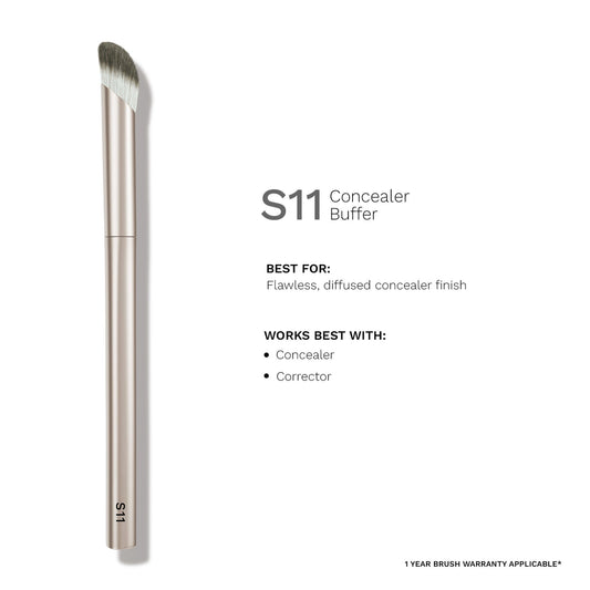 PAC Studio S11 Concealer Buffer - Densely Packed Bristles for Spot Concealing, High Precision Blending