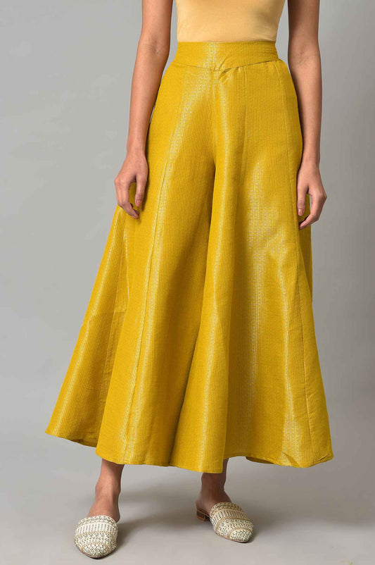 W for Woman Yellow Jacquard Festive Culottes Grab2Buy WforWoman Grab2Buy