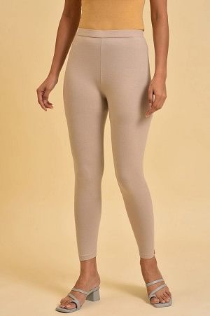 W for Woman Biege Cotton Jersey Tights Grab2Buy WforWoman Grab2Buy
