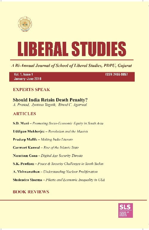 Liberal Studies : a Bi-Annual Journal of School of Liberal Studies, Pdpu, Gujarat (Vol. 1, Issue 1) - Gyan Books