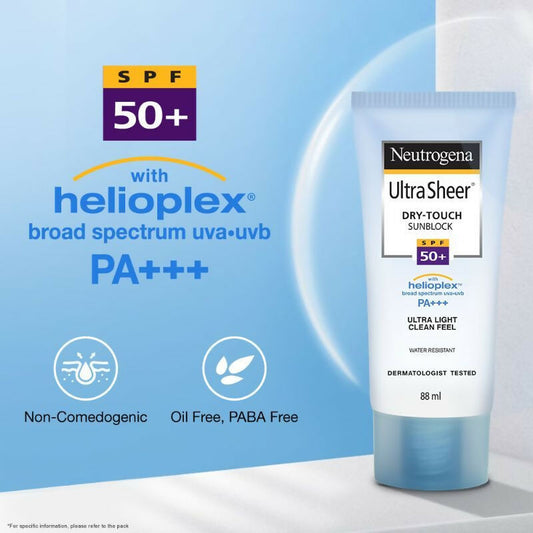 Neutrogena Ultrasheer SPF50+ PA+++ Ultra Light Face Sunscreen For Dry & Oily Skin Home+Travel Combo Grab2Buy Neutrogena Grab2Buy