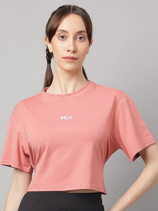 MKH Round Neck Short Sleeves Dri-FIT Yoga Sports Crop T-shirt