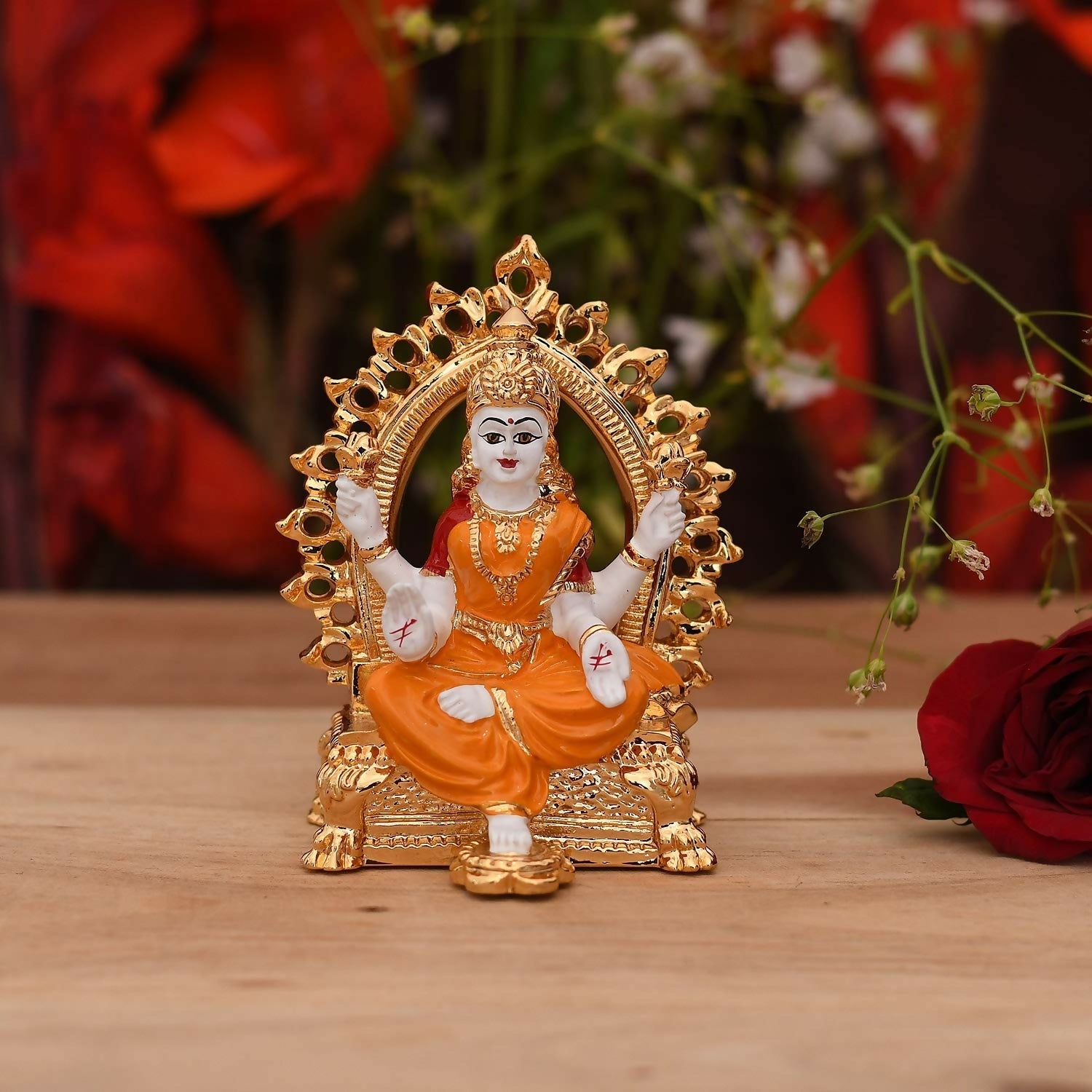 Collectible India Ceramic Lakshmi Idol - Grab2buy