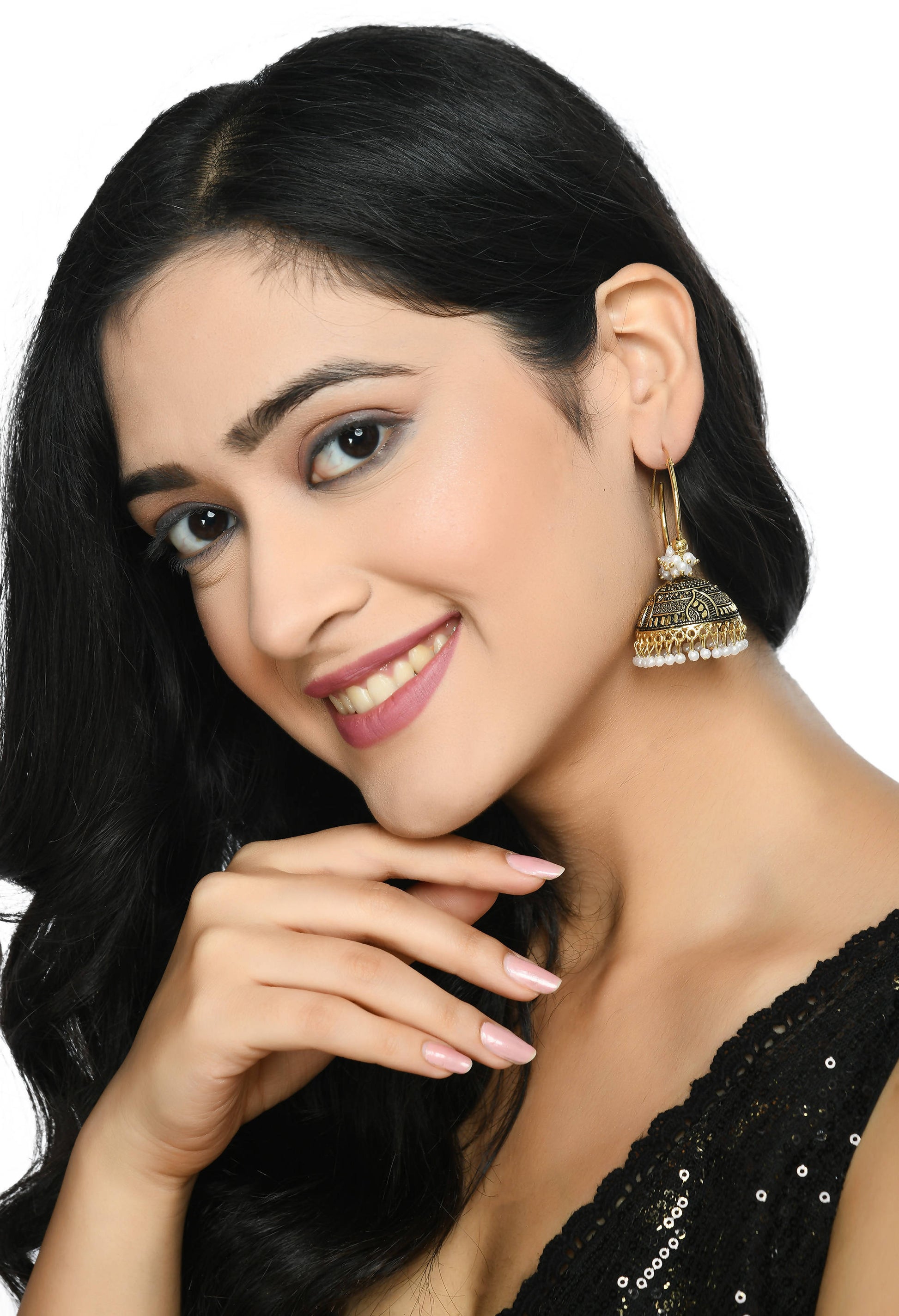 Mominos Fashion Johar Kamal Women's Latest Designer Golden Color Jhumkas - Grab2buy