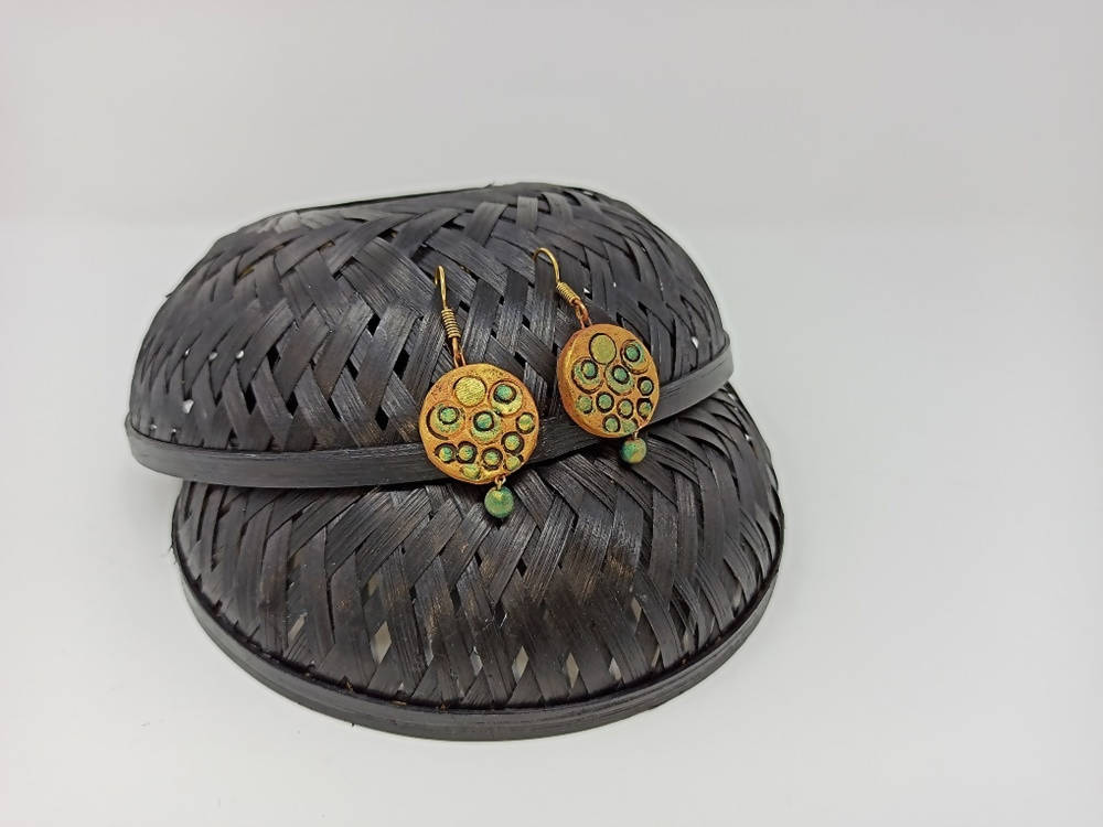 Terracotta Boho Style Hangings-Copper And Green